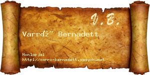 Varró Bernadett névjegykártya
