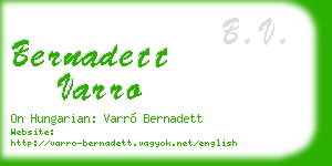 bernadett varro business card