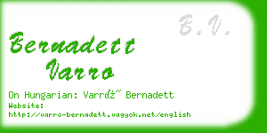 bernadett varro business card